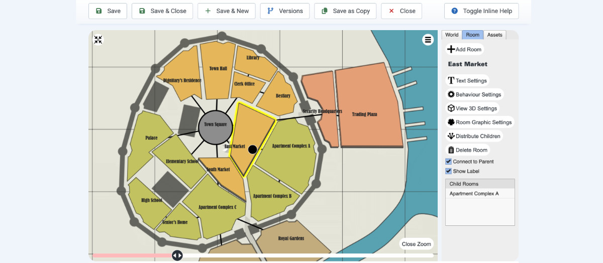 Properties on a interactive map in Joomla