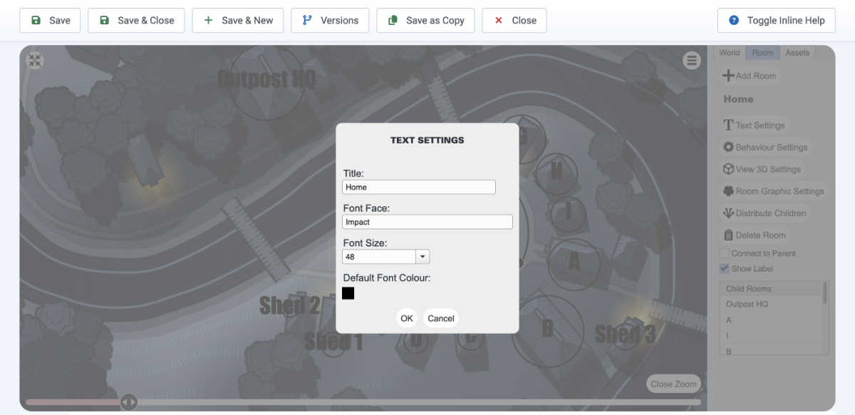 Text Settings