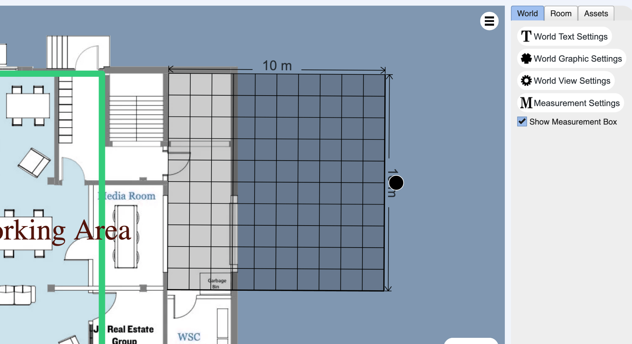 measurement box showing