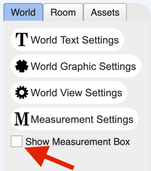 show measurement box